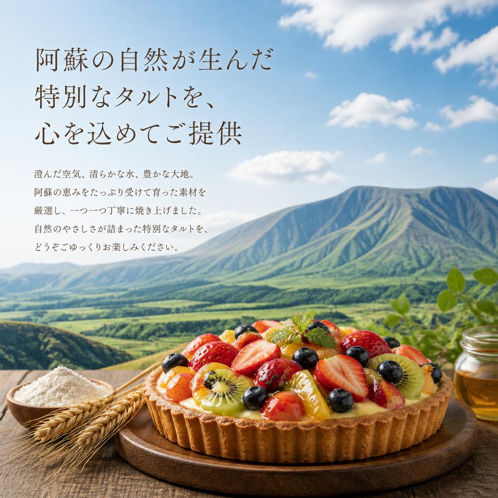 阿蘇の自然が生んだ特別なタルトを、心を込めてご提供